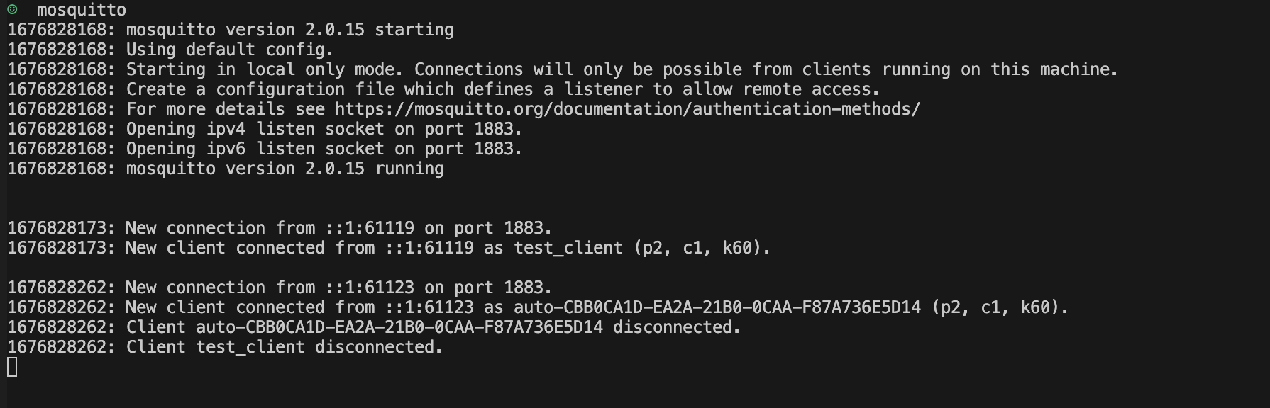 MQTT broker with pub-sub connection